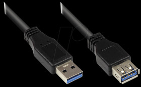 2711-S02 USB 3.0 male A > female A, 1,8m