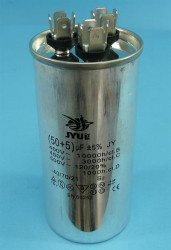 50uF+5uF/450V KONEK.DUAL CBB65 50x105mm