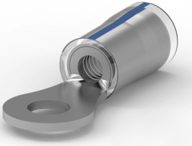 Insulated ring cable lug, 1.04-2.62 mm², AWG 16, 4.34 mm, M4, blue, 53417-1