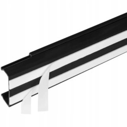 Listwa elektroinstalacyjna kanał kablowy LST czarny 20x12mm korytko z pokrywą i taśmą montażową 2-stronną / 2 m /