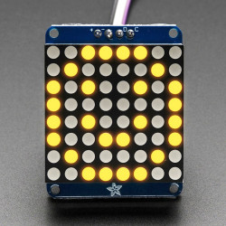 Adafruit Mini 8x8 LED Matrix with I2C Backpack - Yellow