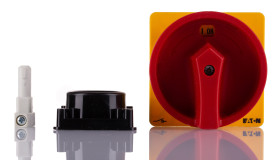 Uchwyt obrotowy zamknięcie zamknięcia do Wyłącznik odłączania P1, wyłącznik odłączania P3 88mm kolor Czerwony IP65 Eaton