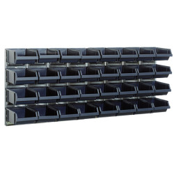Raaco 139182 BWP32X3 Bin Wall Panel With 32 Bins