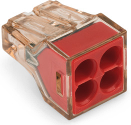 Socket terminal, 1 pole, 1.5-4.0 mm², clamping points: 4, gray, push-in wire connection, 32 A, 773-604
