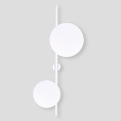 Designerski kinkiet z dwoma kołami biały z serii PERO K-5324 Kaja Lighting