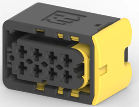 Socket, unequipped, 8 pole, straight, 2 rows, black, 1-1670894-1