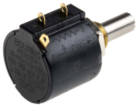 Potencjometr 100Ω typ Obrotowy Bourns średnica wału 6,35 mm 2W długość wału 20.6mm Montaż panelowy