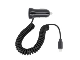 Ładowarka samochodowa do iPhone 8-PIN 2,1A M-01 czarna Forever