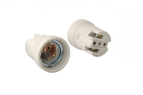 Oprawka ceramiczna E40, biała