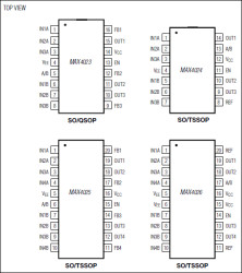 Triple and Quad, 2:1 Video Multiplexer-Amplifiers with Fixed and Settable Gain