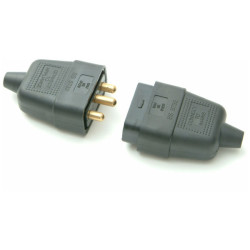 SMJ RC3PBC Black Plug &amp; Socket 10A 3-Pin