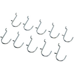 Draper 10218 Metal J-Hooks for Back Panel/Pegboard (Pack of 10)