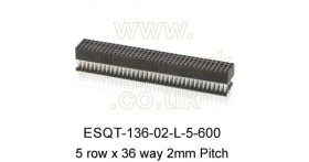 Socket Strip 36-way x 5-row (ESQT-136-02-L-5-600) - Samtec