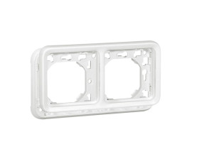 PLEXO55 Uchwyt podwójny poziomy antybakteryjny biały 070794 LEGRAND