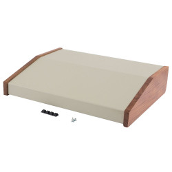 Hammond 1456PL3WHCWW Sloped Case 293x356x83.5mm Wood/Aluminium Walnut/Beige