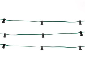 Łańcuch świetlny 10m 15x E27+uszczelki z haczykiem, bez żarówek 10/16A 250V max.600W LS01