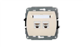 Trend Gniazda Komputerowe Podwójne 2Xrj45, Kat. 6, 8-Stykowy Beżowy 1Gk-4