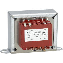 Blore Bowron A3071 Chassis Transformer 2x115V 50VA 6V&#x2B;6V