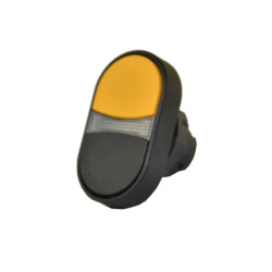 Napęd przycisku sterowniczego serii CP, podwójny, powrotny, guziki kryte czarny i żółty T0-CPDK20HS