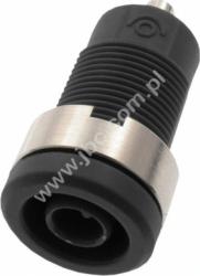 3270-SW Gniazdo bezp. 4mm, przyłącze lutowane tuleja, 25A, czarne, ELECTRO-PJP, 3270SW
