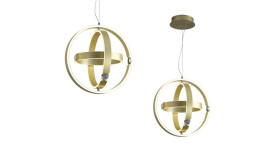 Lampa Wisząca Venta Czarna, Szklane Klosze Wewnątrz Okręgu Na E14 K-5123 Kaja...