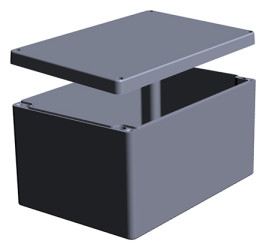 Obudowa Aluminium szerokość zew. 330 mm długość zew. 330 mm wys. zew. 180 mm RS PRO IP66