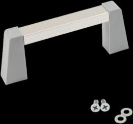 Handle, straight, PA/aluminum, (L x W x H) 108 x 14 x 42 mm, black, 1427NGC