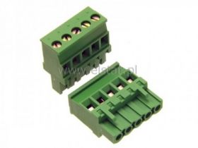 Łączówka prosta 5-zaciskowa żeńska R= 5,08