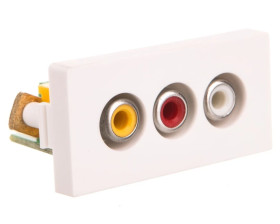 TouchMe Moduł 1/2 gniazdo audio i video białe TM908W