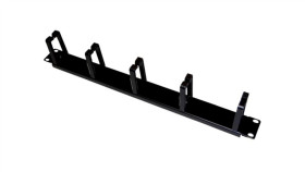 Organizator Kabli 1U 19 5 Plastikowych Uchwytów, Czarny Alantec Pk009