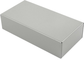 Steel enclosure, (L x W x H) 203 x 102 x 51 mm, gray (RAL 7046), 1441-10