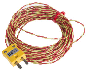 Termopara z odsłoniętym złączem K średnica 7/0.2mm długość 10m -75°C do +250°C Wtyk miniaturowy RS PRO