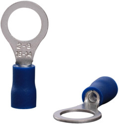Insulated ring cable lug, 1.5-2.5 mm², 8.5 mm, M8, blue, 22C449