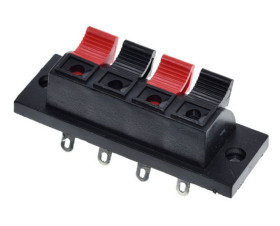 TERMINAL ZACISK GŁOŚNIKOWY 4-STYKOWY 1-RZĘDOWY DUŻE KLAWISZE (ZLGN-4)