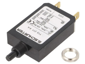 T13-211-8 Wyłącznik nadprądowy Iznam: 8A Uznam: 240VAC 28VDC SPST Bieguny: 1