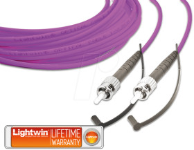 LSP-50 ST-ST 1.0 OM4 Simplex fibre optic patch cable, MM OM4, ST - ST, 1.0 m