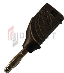 Wtyk banan 4mm do poł. wież. WW4-BK 60V=/30V~ 10A