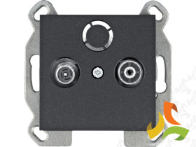 LUMINA Gniazdo antenowe RTV przelotowe czarne WL3023 HAGER