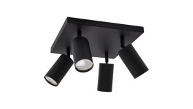 Lampa Sufitowa Listwa Plafon Naynkowy Regulowane Tuby Manam 4D Black 4Xgu10...