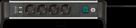 1391040410 Power strip, 4 socket, with USB and 1.8-m cable