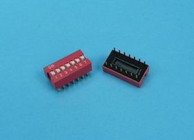 DIP SWITCH 7-PIN RED