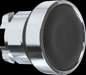 ZB4BH02 Pushbutton, front panel, Harmony XB4, 22 mm, black, latching