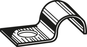 Cable clamp, max. bundle Ø 10 mm, steel, galvanized, silver, (L x W x H) 23 x 10 x 6.2 mm, 05108980110