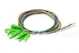 Zestaw 12x pigtail SC/APC, SM, 9/125, 0,9mm, włókno G.652D, 2m