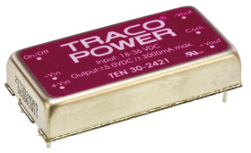 Przetwornica DC-DC, 30W, Uwe 18 → 36 V DC, Uwy ±5V dc, Iwy ±3A, TRACOPOWER