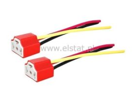 Oprawka żarówki H4 ceramiczna; kabel 10cm ( 2szt )