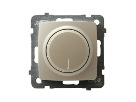 KARO Ściemniacz przyciskowo-obrotowy 40-400W 230V 50Hz zaciski gwintowe ecru perłowy ŁP-8S/m/42 OSPEL