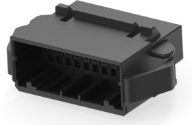 Plug housing, 22 pole, pitch 2 mm, straight, black, 1-1903128-1