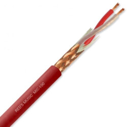Kabel mikrofonowy czerwony 2x0,23mm² OFC Twinax PVC MIC-100-RED /100m/