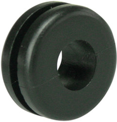 Grommet, cable Ø 4 to 5 mm, PVC, black, 633-02010